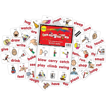 Barker Creek Learning Magnets - 90 PCS Verbs 3000